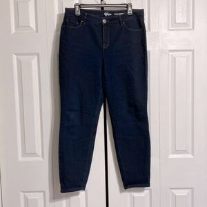 Style & Co cotton blend curvy skinny leg denim jean pants size 12P